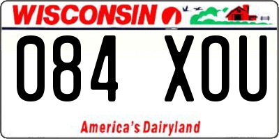 WI license plate 084XOU