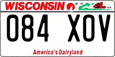 WI license plate 084XOV