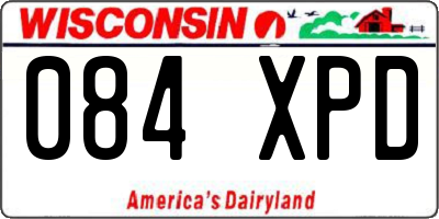 WI license plate 084XPD