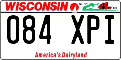 WI license plate 084XPI