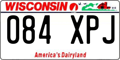 WI license plate 084XPJ