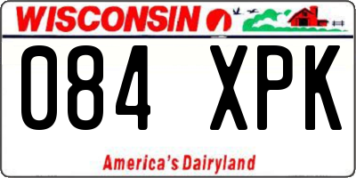 WI license plate 084XPK