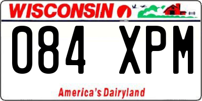 WI license plate 084XPM