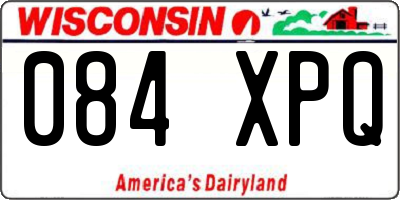 WI license plate 084XPQ