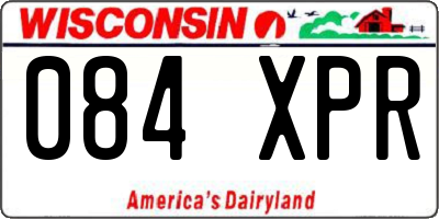 WI license plate 084XPR