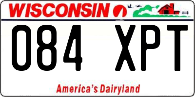 WI license plate 084XPT