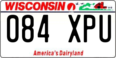 WI license plate 084XPU