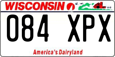 WI license plate 084XPX