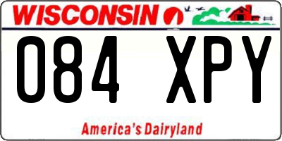 WI license plate 084XPY