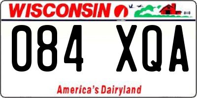 WI license plate 084XQA