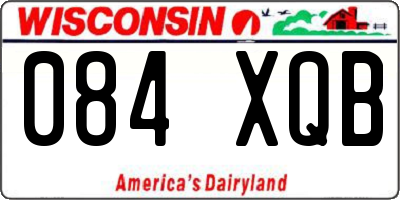 WI license plate 084XQB