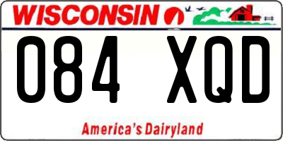WI license plate 084XQD