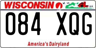 WI license plate 084XQG