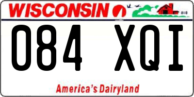 WI license plate 084XQI