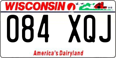 WI license plate 084XQJ