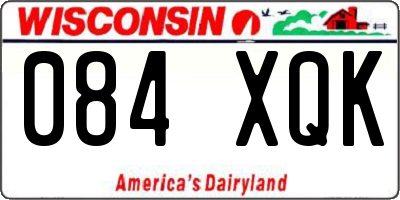 WI license plate 084XQK