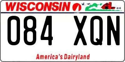 WI license plate 084XQN