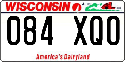 WI license plate 084XQO