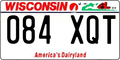 WI license plate 084XQT