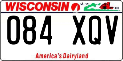 WI license plate 084XQV