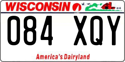 WI license plate 084XQY