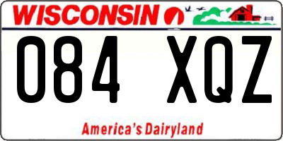 WI license plate 084XQZ