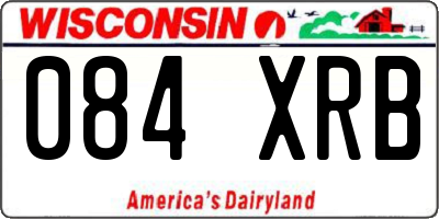 WI license plate 084XRB