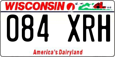 WI license plate 084XRH