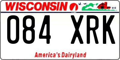 WI license plate 084XRK