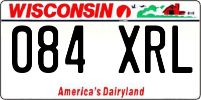 WI license plate 084XRL