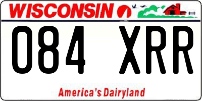 WI license plate 084XRR