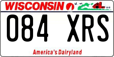 WI license plate 084XRS