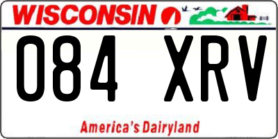WI license plate 084XRV