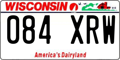 WI license plate 084XRW
