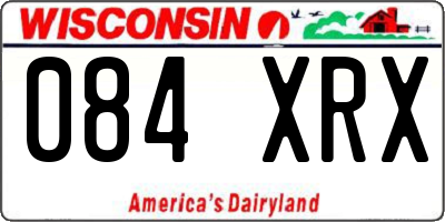WI license plate 084XRX