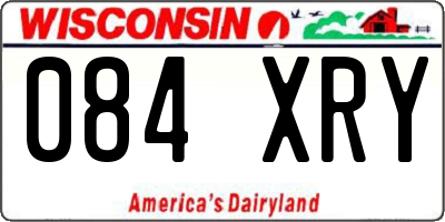 WI license plate 084XRY
