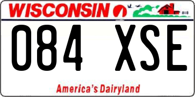WI license plate 084XSE