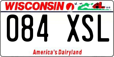 WI license plate 084XSL