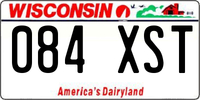 WI license plate 084XST