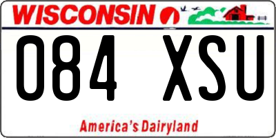 WI license plate 084XSU
