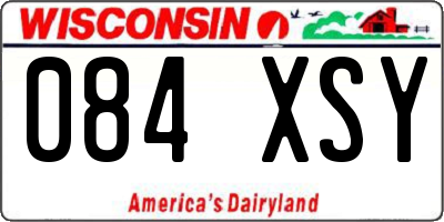 WI license plate 084XSY