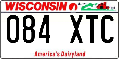 WI license plate 084XTC