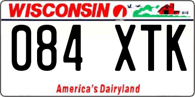 WI license plate 084XTK