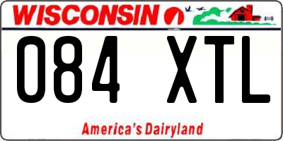 WI license plate 084XTL