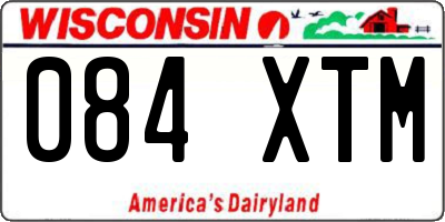 WI license plate 084XTM