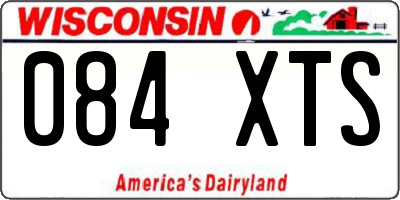 WI license plate 084XTS