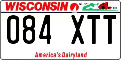 WI license plate 084XTT