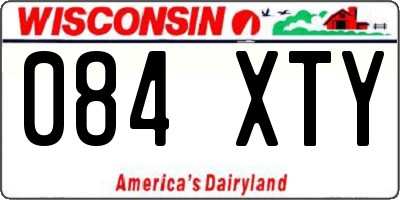WI license plate 084XTY