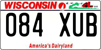 WI license plate 084XUB