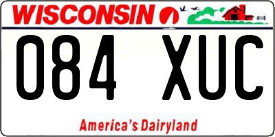 WI license plate 084XUC